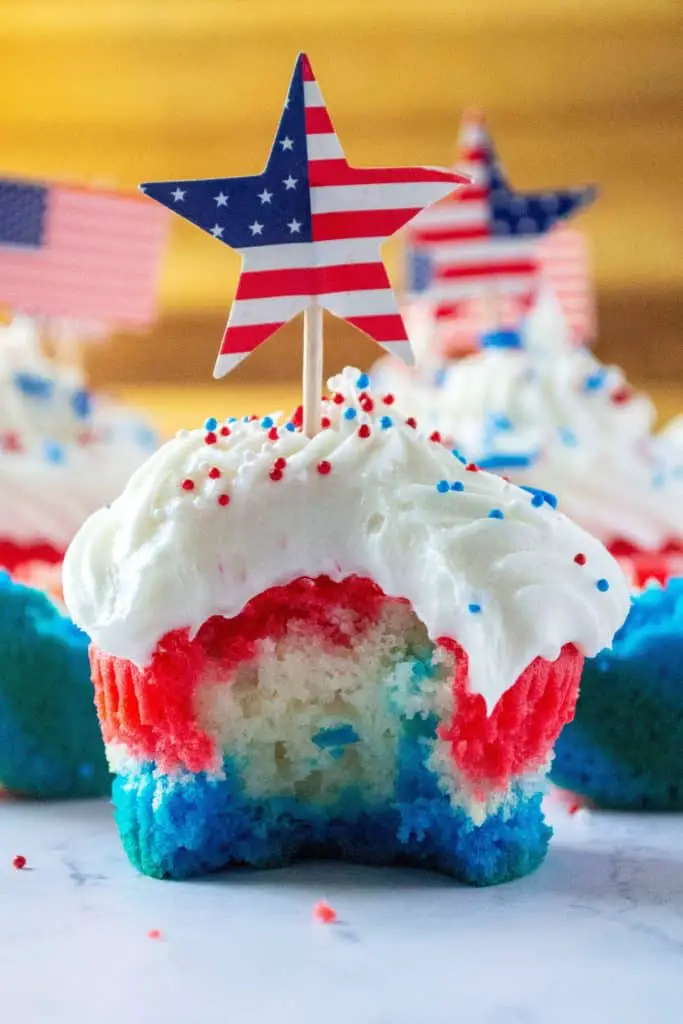 Red, White And Blue Patriotic Cupcakes