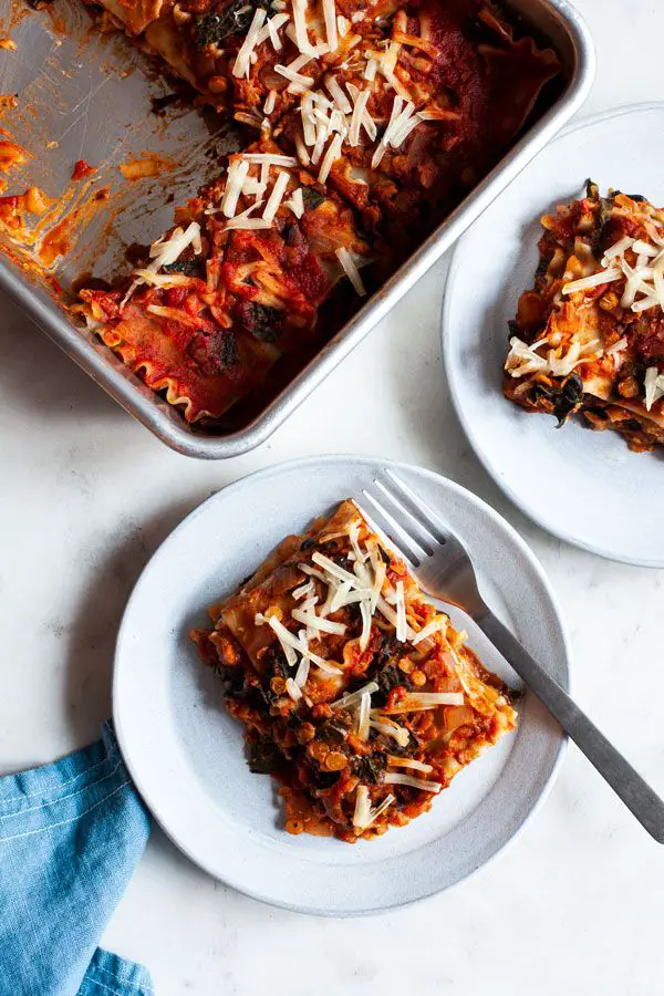 Wholesome Vegan Lentil, Mushroom, & Kale Lasagna