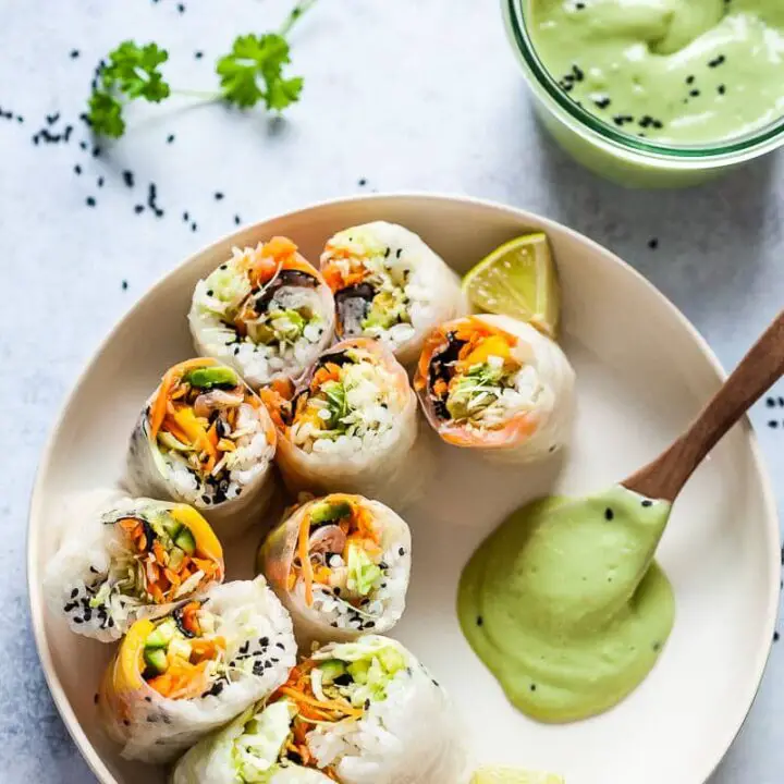 fresh sushi spring rolls