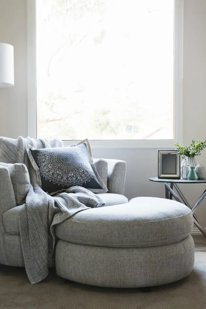 Stone or Light Gray Neutral Sofa