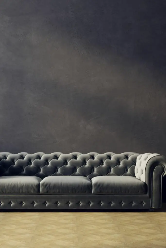 Tufted Small Black Couch