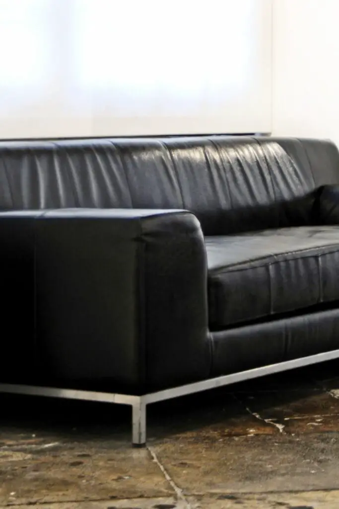 Two Seater Vegan Leather Sofa