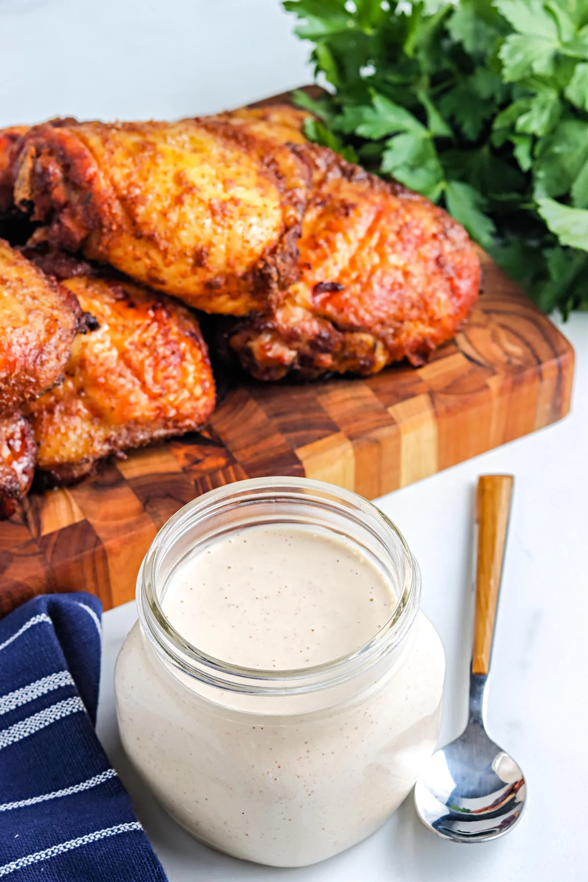 Smoked Chicken with Alabama White Barbecue Sauce