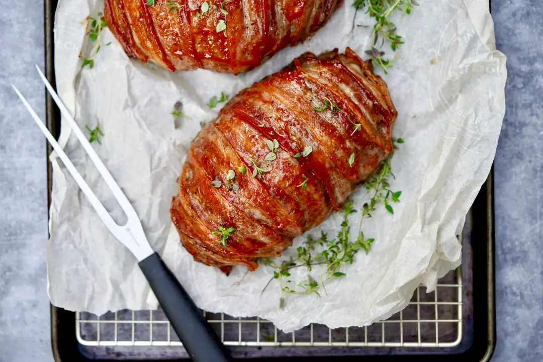 Bacon Wrapped Bison Meatloaf