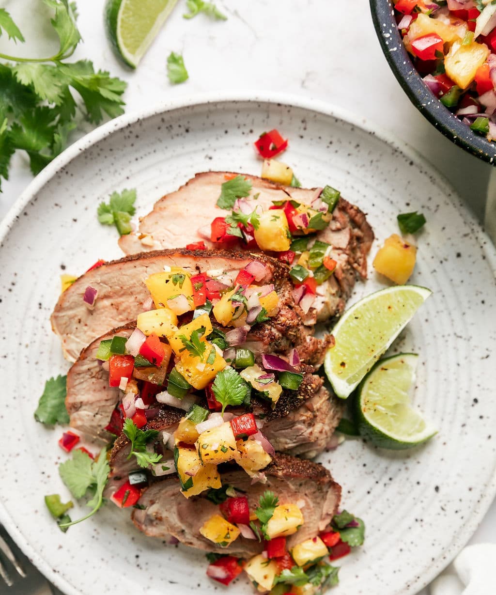 Grilled Pork Loin with Pineapple Salsa