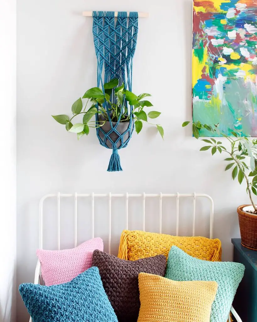 Colorful Craft Plant Wall Decor