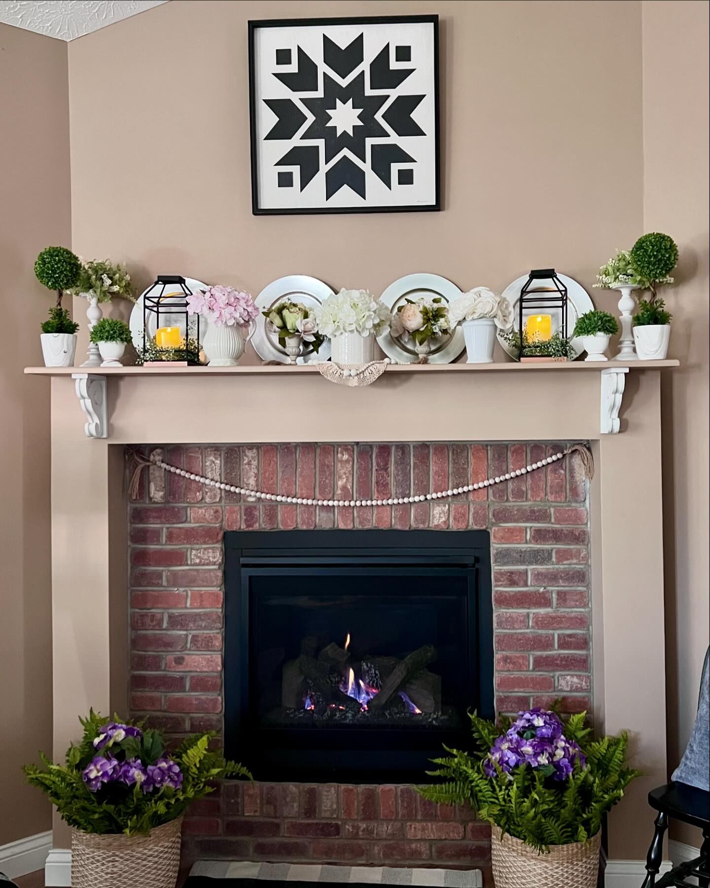 Flowers And Flickering Candle Decor