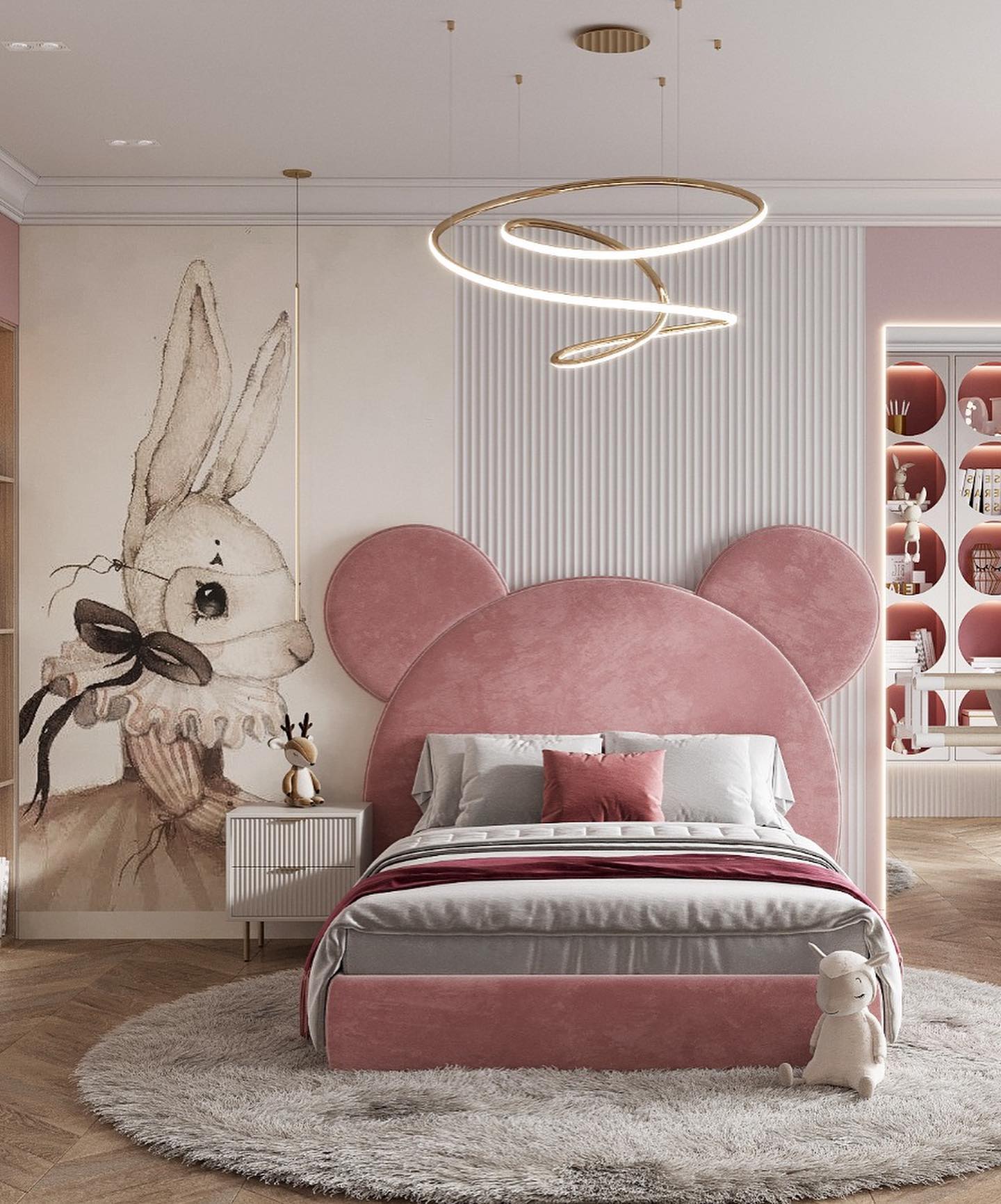 Luxury Pink and Grey Bedroom Decor