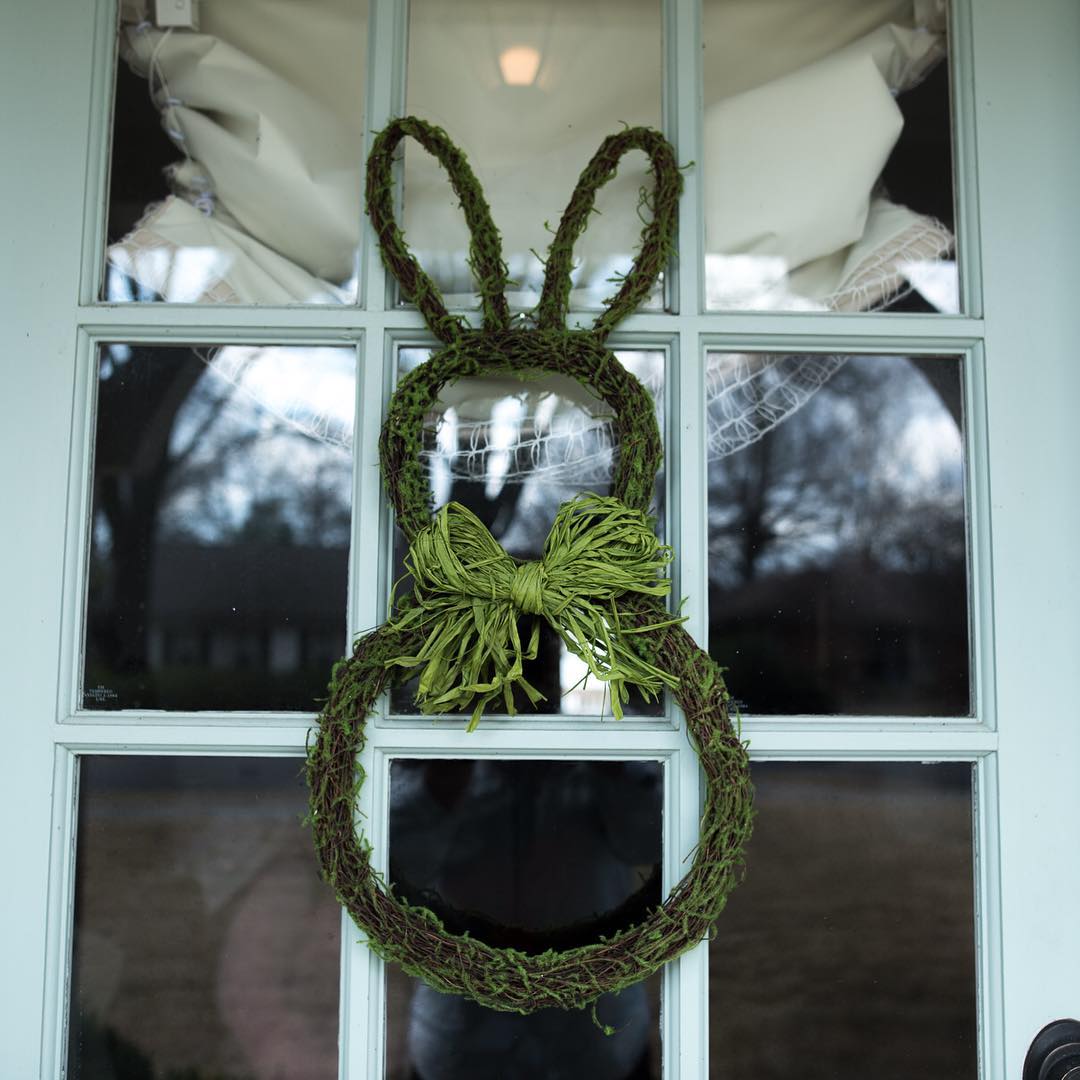 Moss Bunny Door Hanger