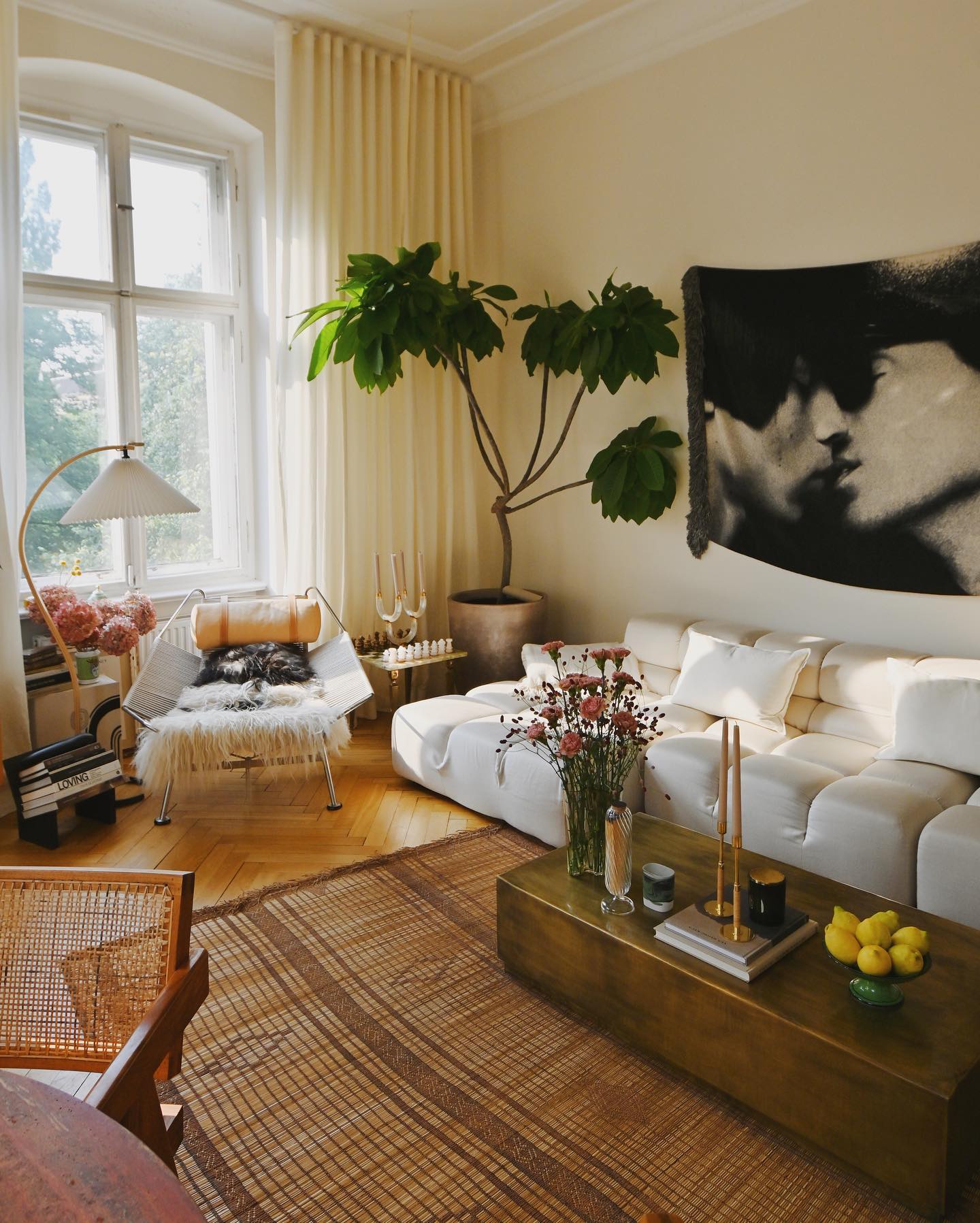Electic Bohemian Midcentury Modern Living Room