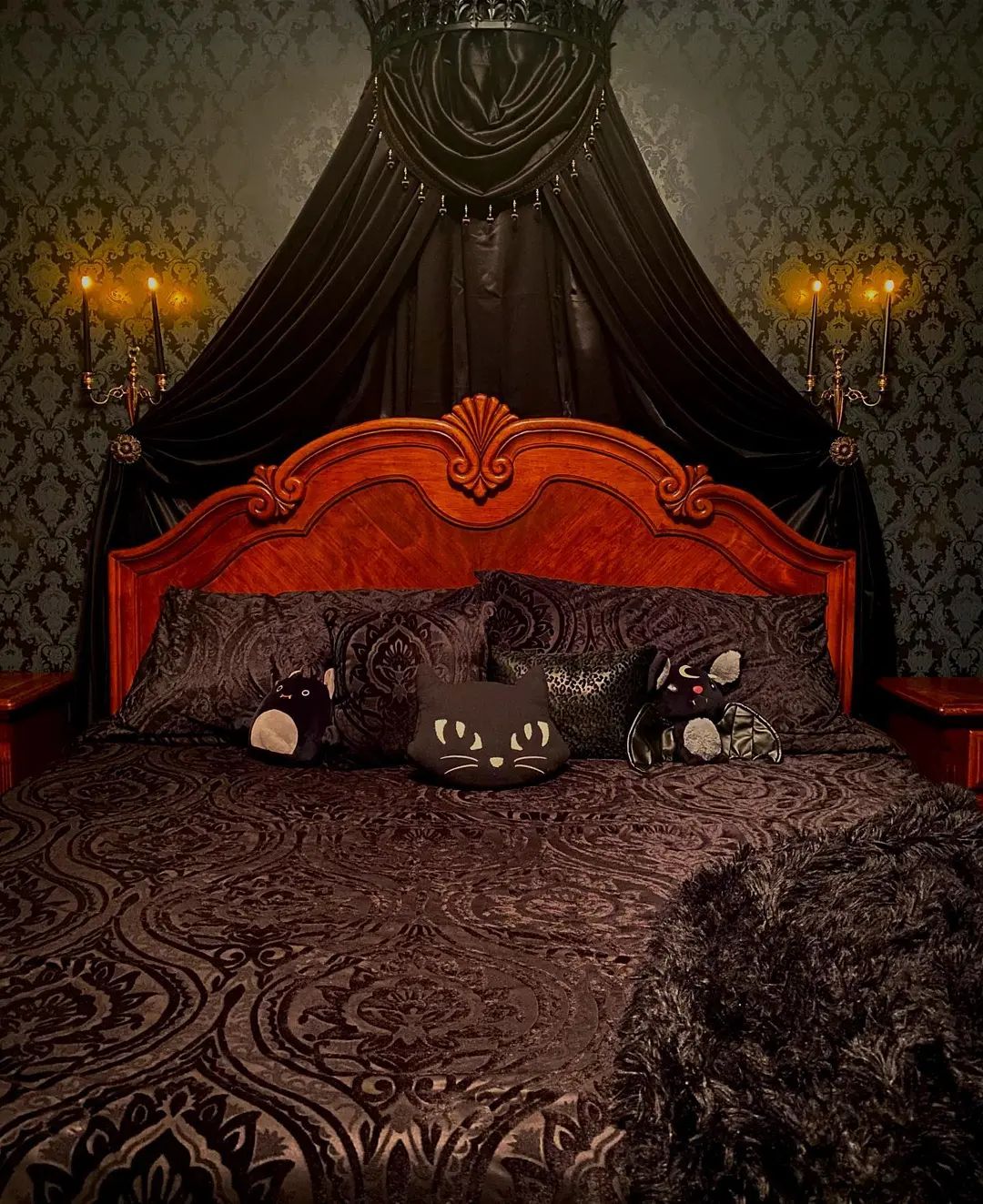 Gothic Style Dark Themed Room