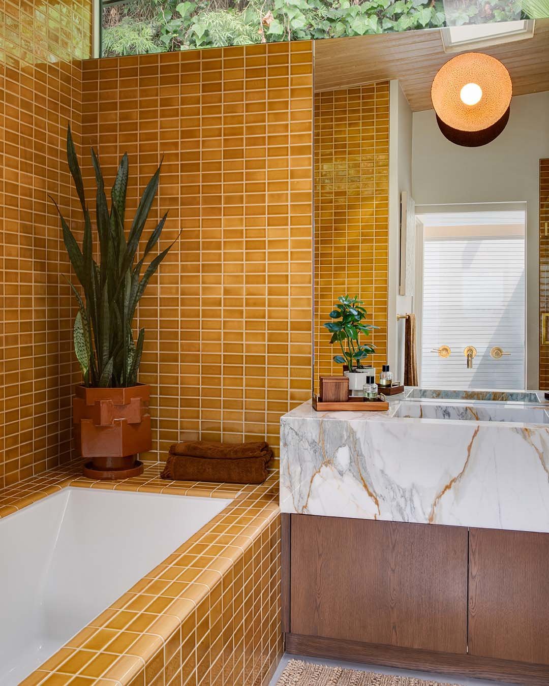 Rich Yellow Tiles With Golden Touch