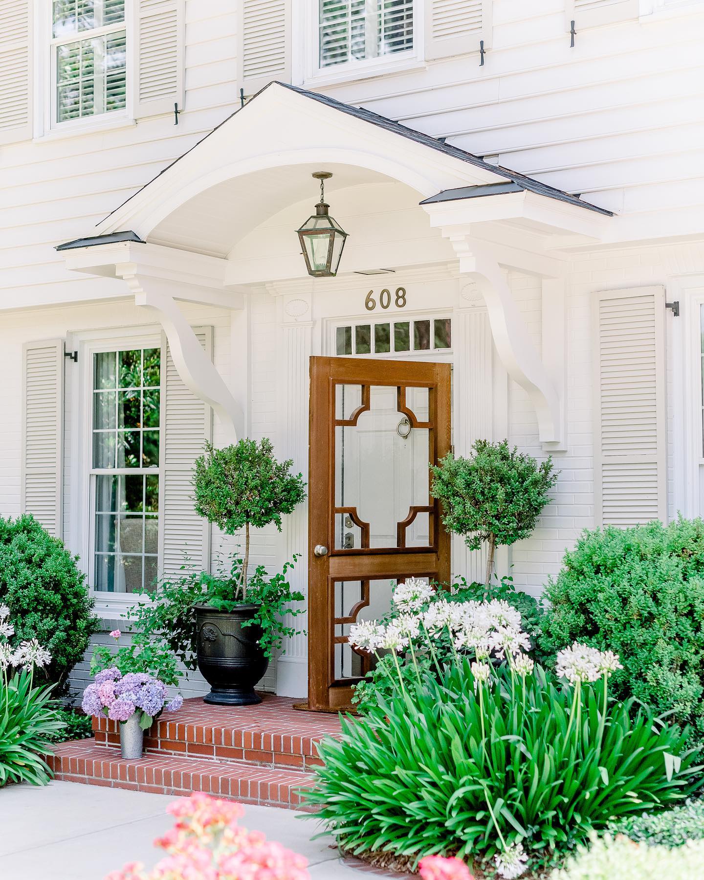 All White Outdoor Entryway