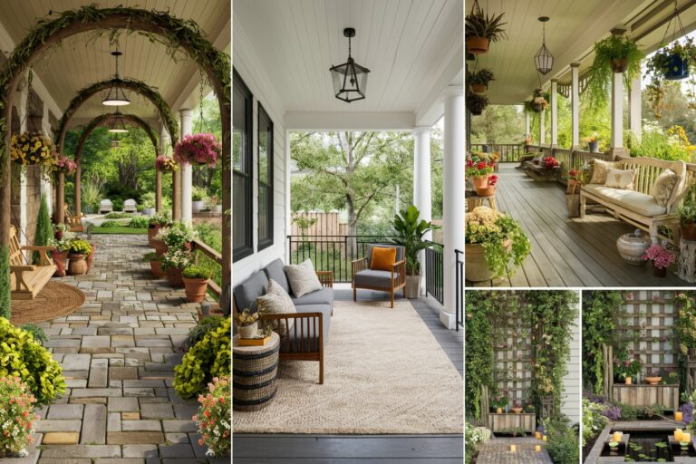 Long Front Porch Decorating Ideas